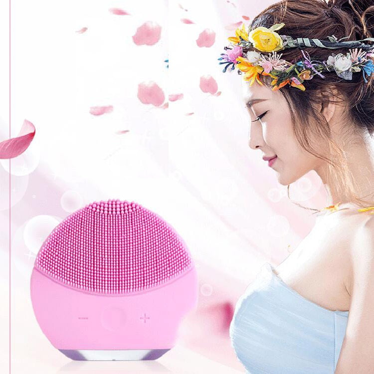 Electric Facial Cleanser, Facial Cleansing Brush, Pore Cleaner, Rechargeable Silicone Facial Cleanser, Electric Facial Cleansing Brush, Beauty Instrument