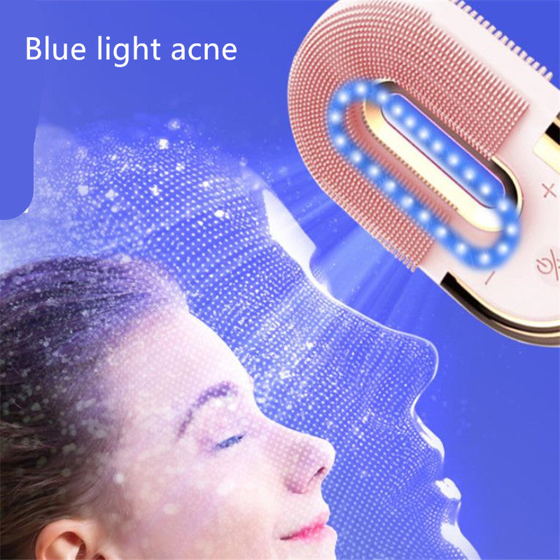 Electric Silica Gel Facial Cleanser Vibration Cleansing Instrument Cleansing Blackhead Skin Deep Washing Massage Brush