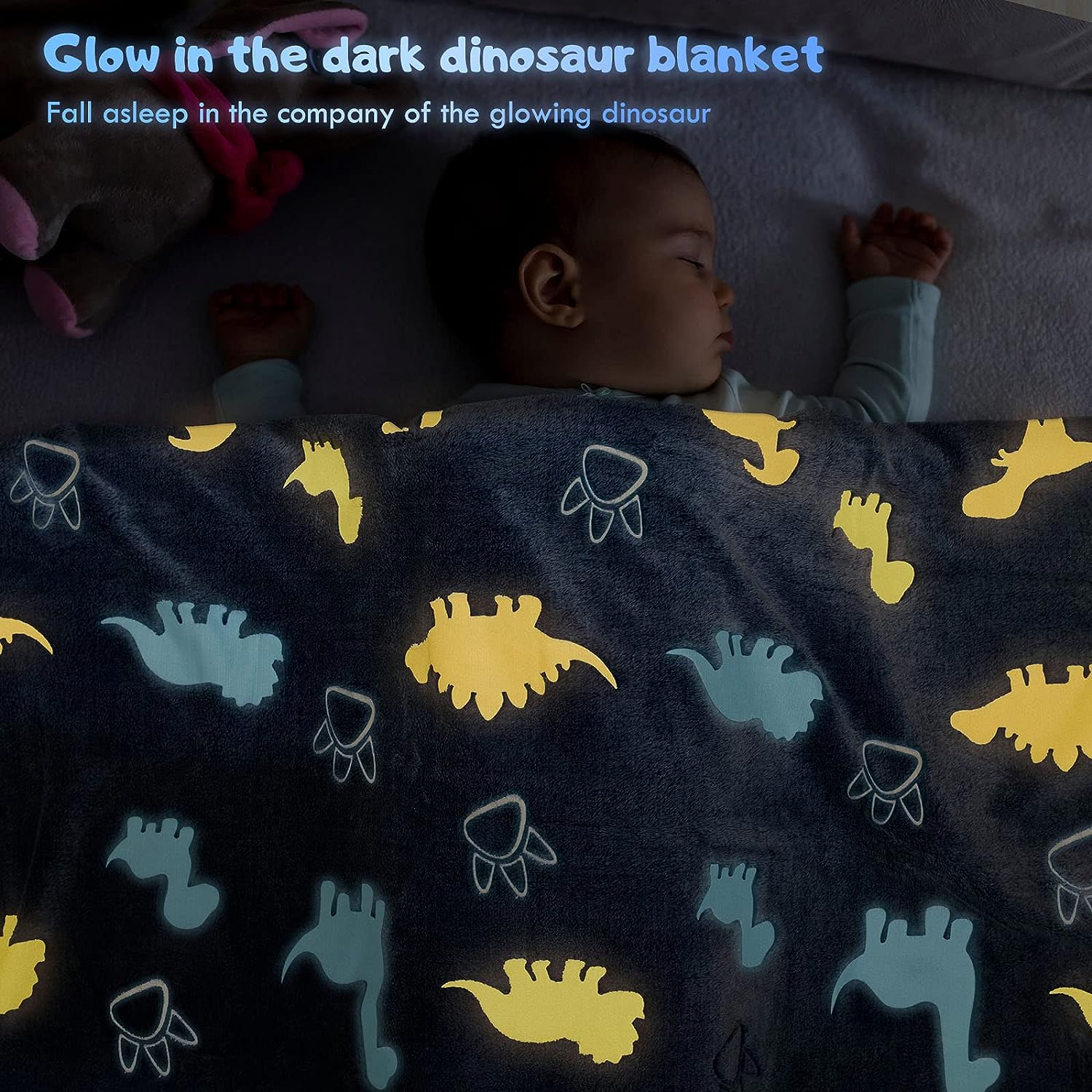 Glow In The Dark Throw Blanket, Blanket For Girls, Luminous Kids Blanket, Soft Blankets For 3,4,5,6,7,8,9,10 Year Old Girl Birthday Christmas Thanksgiving Gifts