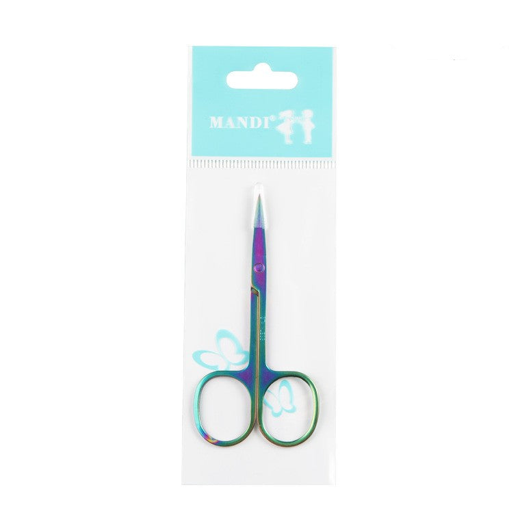Stainless Steel Color Titanium Eyebrow Trimmer Makeup Beauty Small Scissors